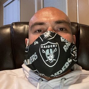 Raiders half face cover Raiders  face shield